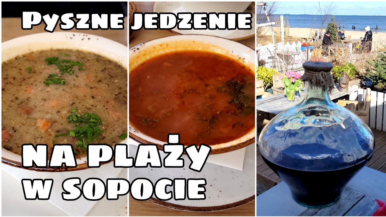 Jemy w polecanej przez Was knajpie super żarcie z widokiem na  morze / restauracja Piaskownica Sopot