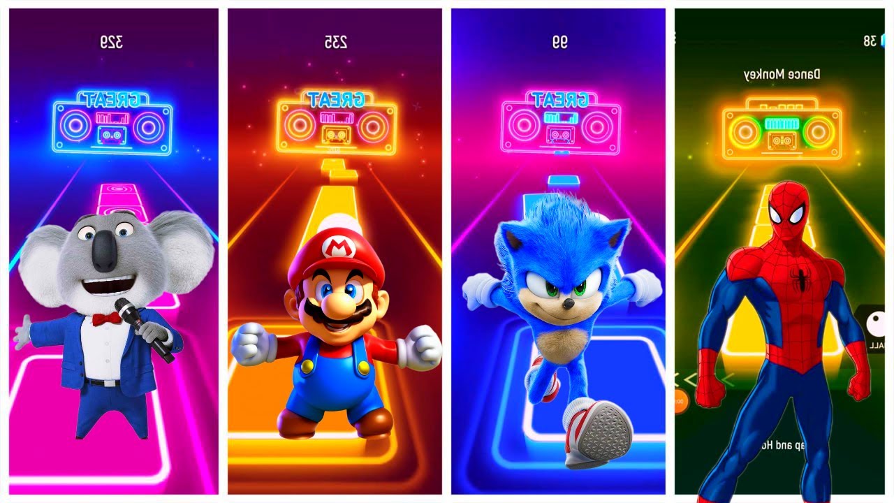 SING 2 🆚 SUPER MARIO 🆚 SPIDERMAN 🆚 SONIC THE  #minions
