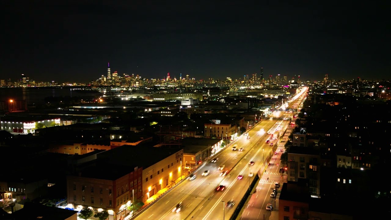 Hyperlapse over the BQE in Sunset Park Brooklyn (4K)