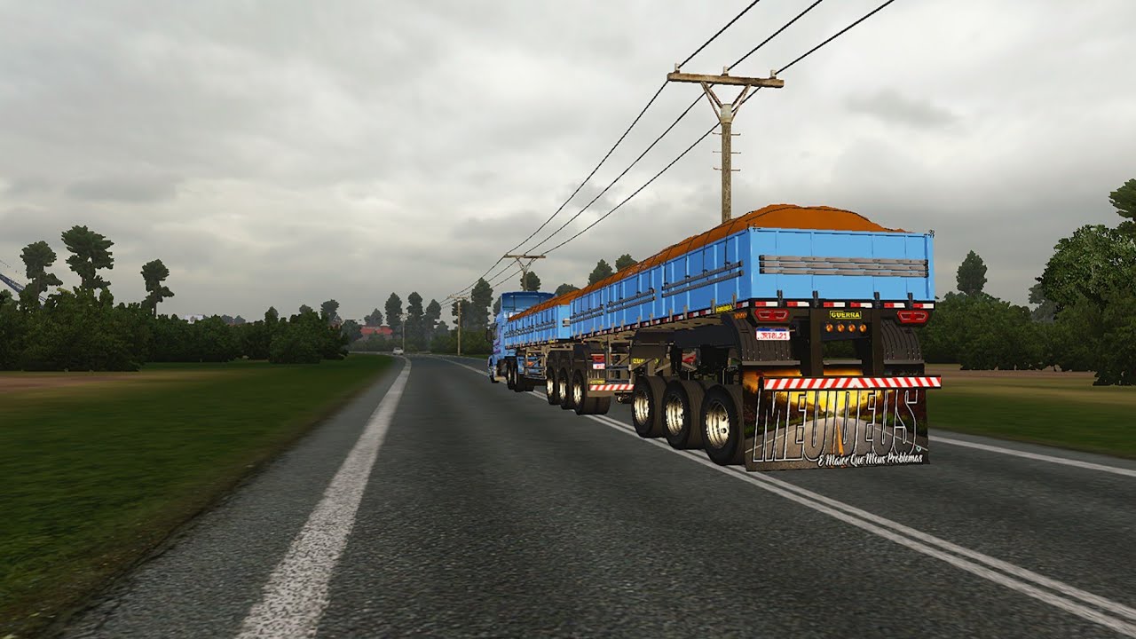 Euro Truck Simulator 2 Scania 113 no Bitrem Curto - Carregado de Cimento - Sentido Goiatins(TO)