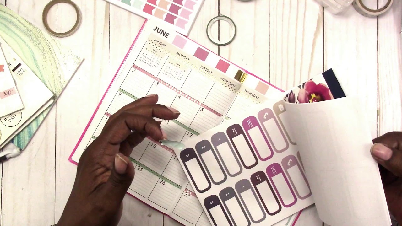DOLLAR TREE & WALMART Plan With Me - June 2019 Social Media Planner | Scrapcraftastic