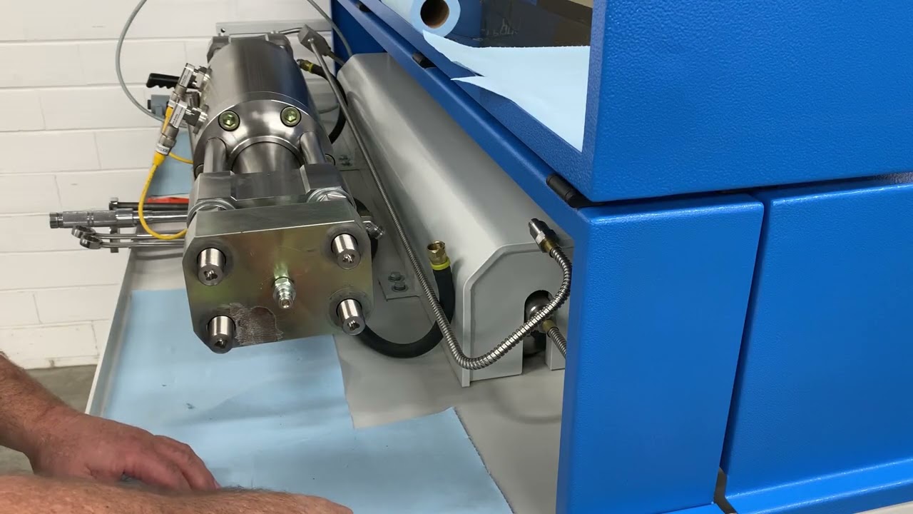 WSI Waterjet KX60M 90,000 PSI Pump Maintenance - HP Cylinder Removal  |  KMT PRO III Compatible