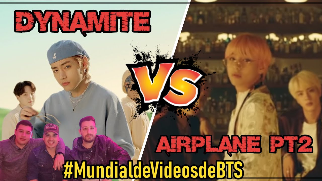 DYNAMITE vs AIRPLANE pt.2 - Amigos reaccionan a BTS - #MundialdevideosdeBTS 🏆