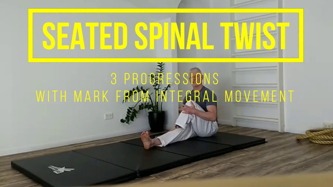 Seated Spine Twist Stretch - 3 Progressions
