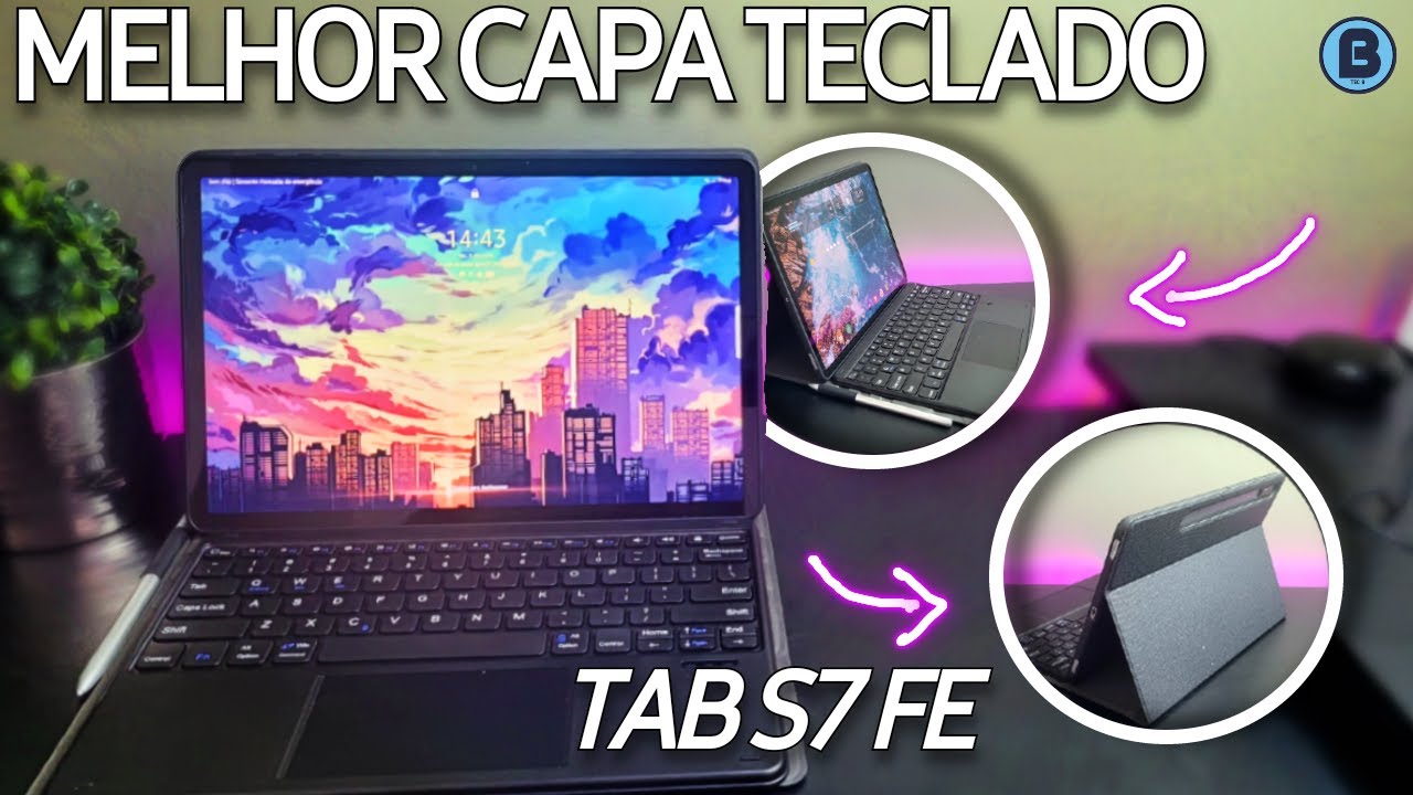CAPA TECLADO PARA TABLET GALAXY S7 FE | CUSTO BENEFÍCIO E MUITA QUALIDADE. REVIEW
