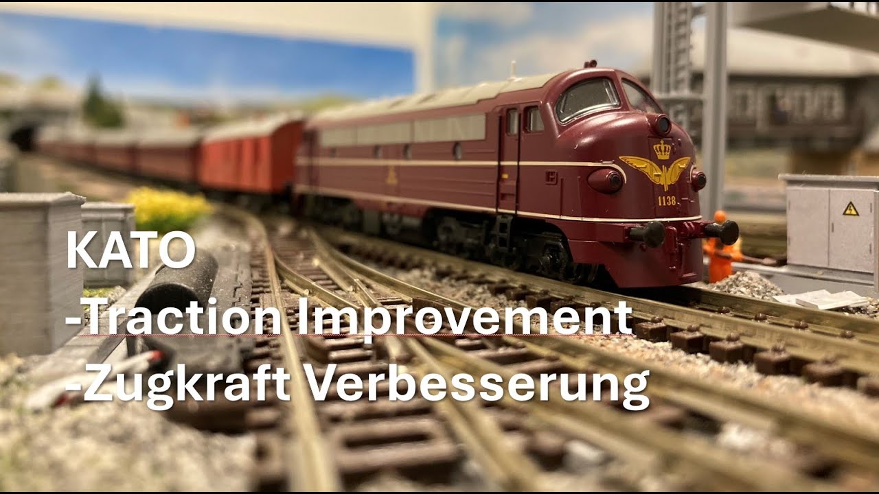 BL spor N Kato traction improvement; Modelleisenbahn KATO Zugkraft Verbesserungen; Modeltog KATO