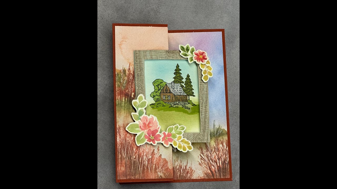 Z Fold Frame with Washi Flowers