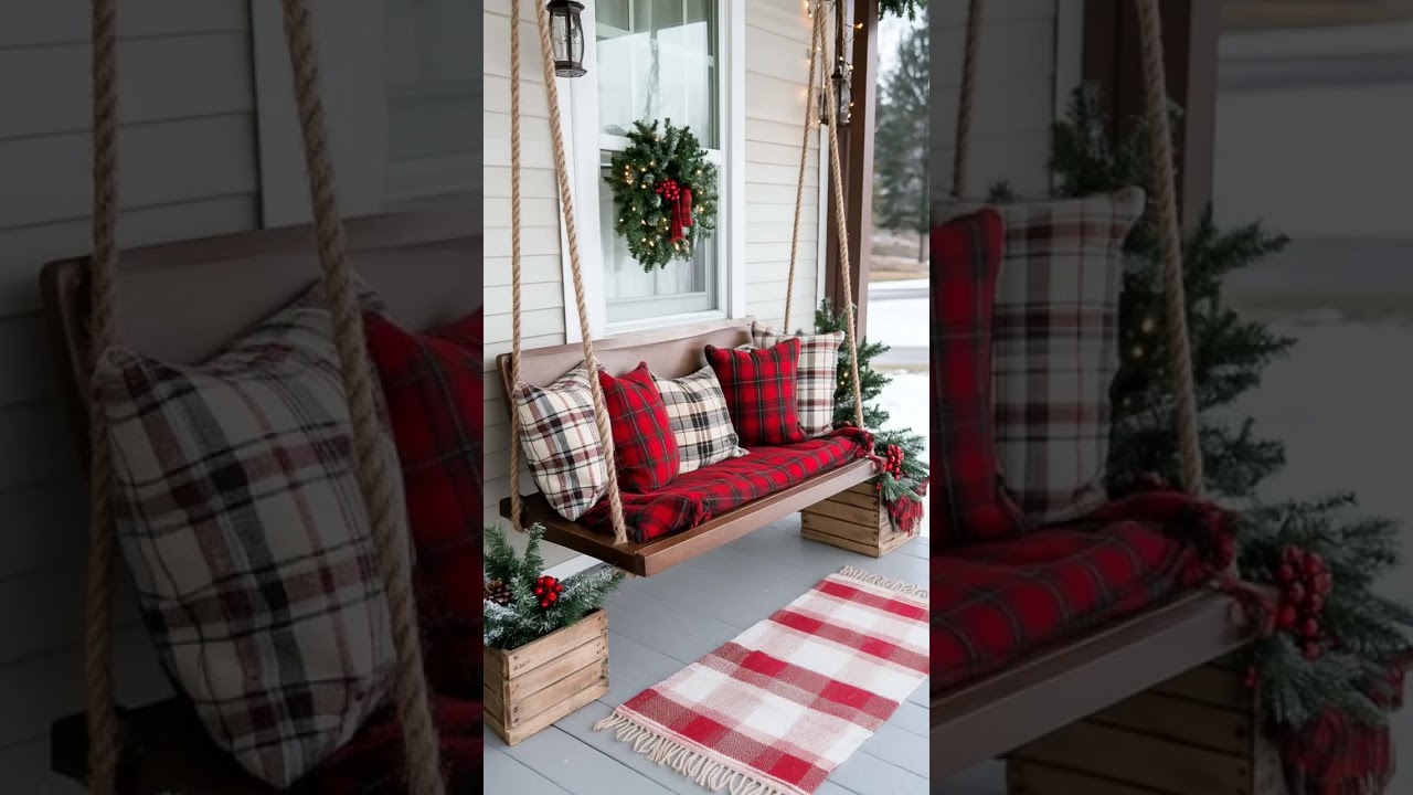 Rustic Small Front Porch Christmas Decor 😍