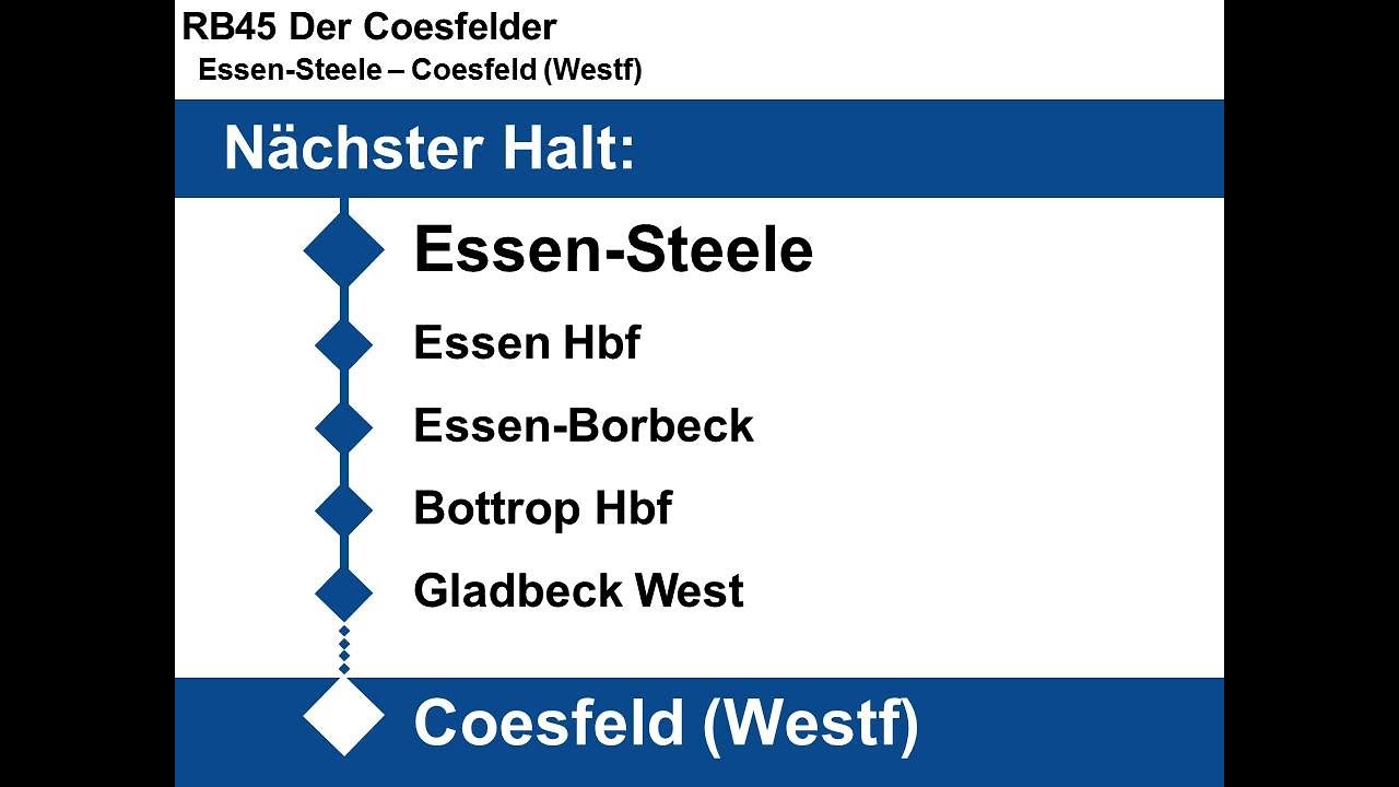 [NWB] Ansagen RB45 Essen - Coesfeld