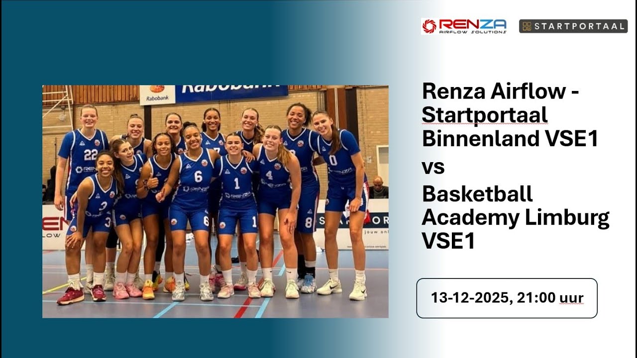 Renza Airflow - Startportaal Binnenland VSE1 vs Basketball Academy Limburg VSE1