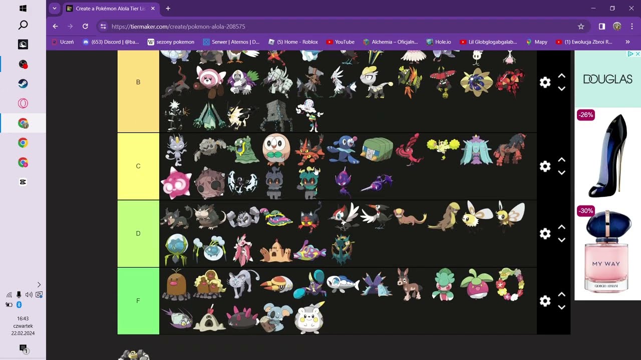 Tier Lista Pokemon&oacute;w Z Aloli