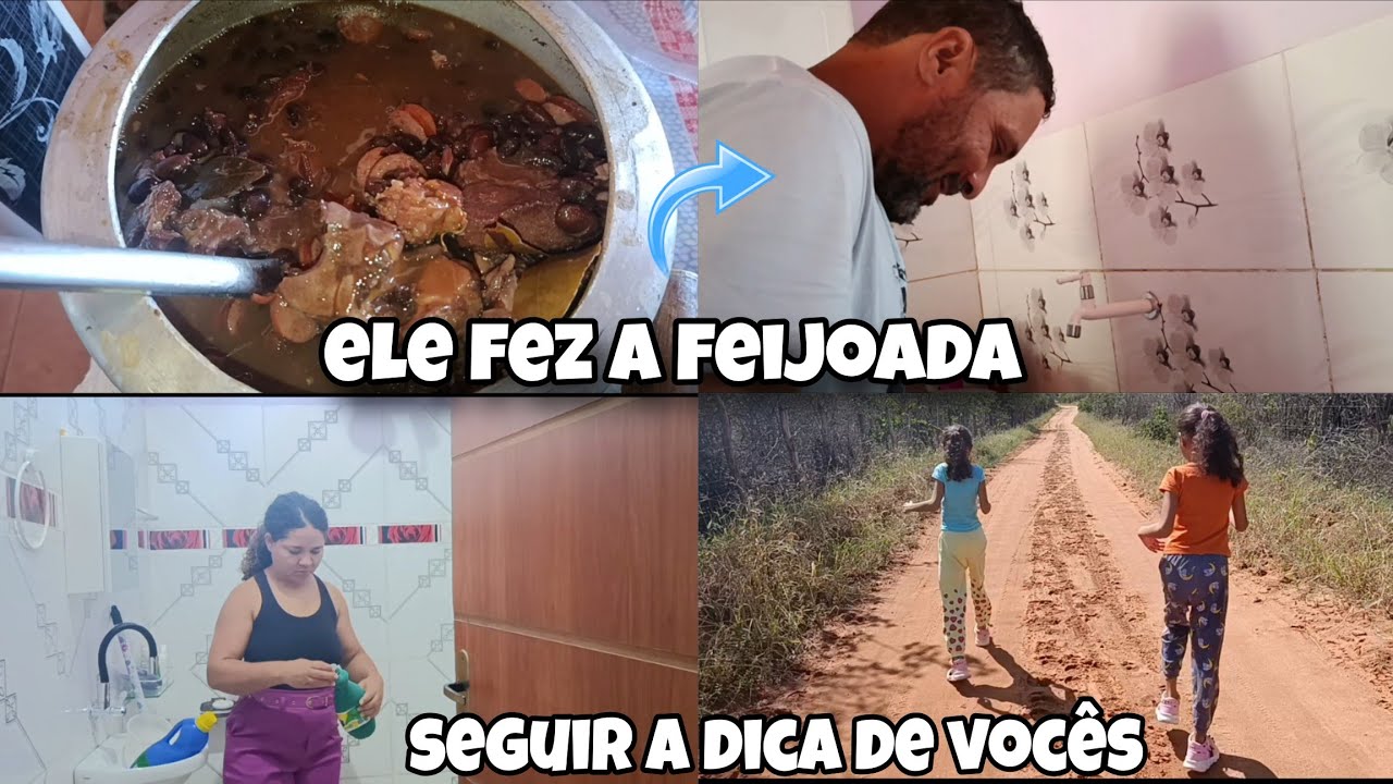 Meu esposo na cozinha/ fizemos caminhada 😊
