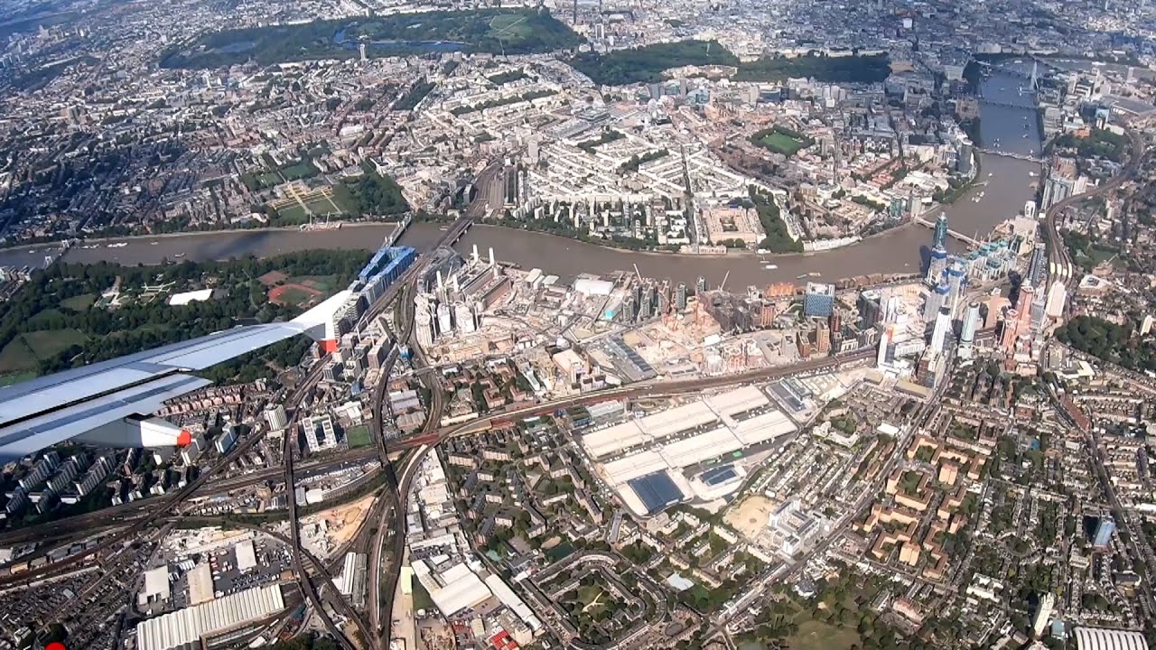 Scenic Approach into London Heathrow Airport British Airways
