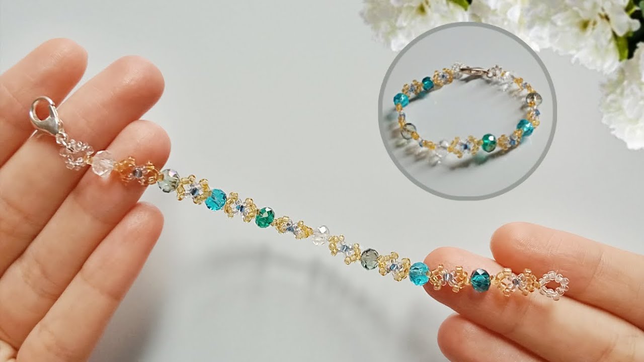 Peacock's Feather Beaded Bracelet / How To Make Beaded Bracelet Using Only Seed Beads 