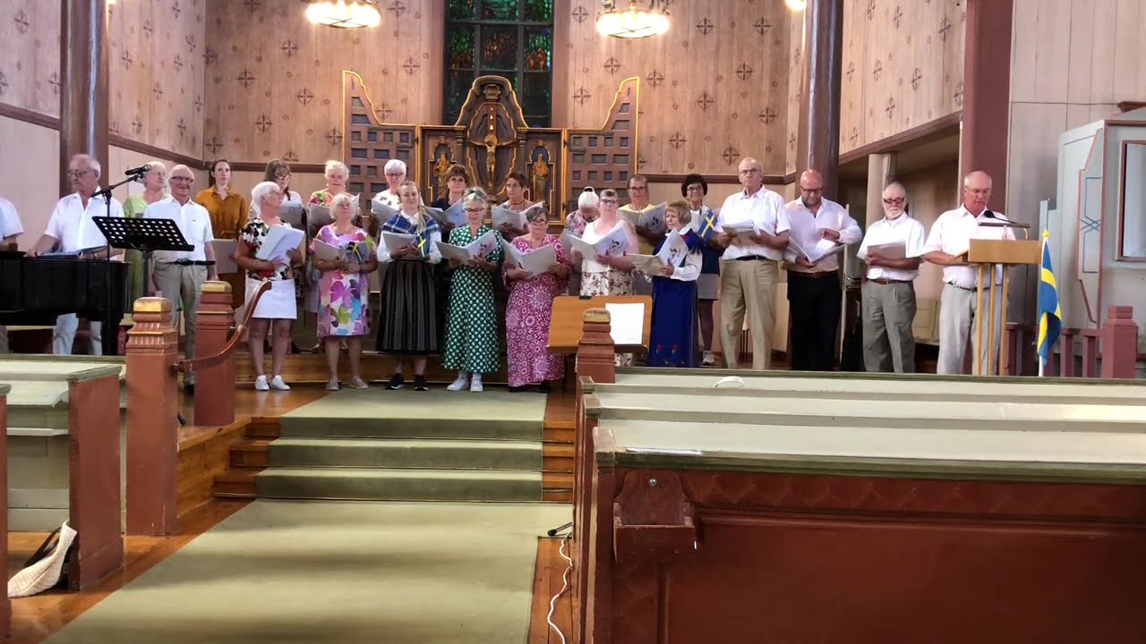 Svenska flaggans dag i Norsjö kyrka 2024 Norsjö kyrkokör