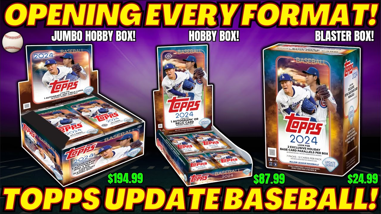 *WE GOT A HOT BOX!🔥 2024 TOPPS UPDATE BASEBALL JUMBO, HOBBY, AND BLASTER BOX REVIEW!⚾️