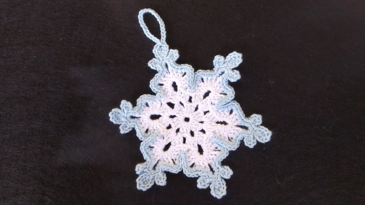 Fiocco di Neve Uncinetto Tutorial Natale❄ Snowflake Crochet Christmas 💙Copo de Nieve Crochet Navidad