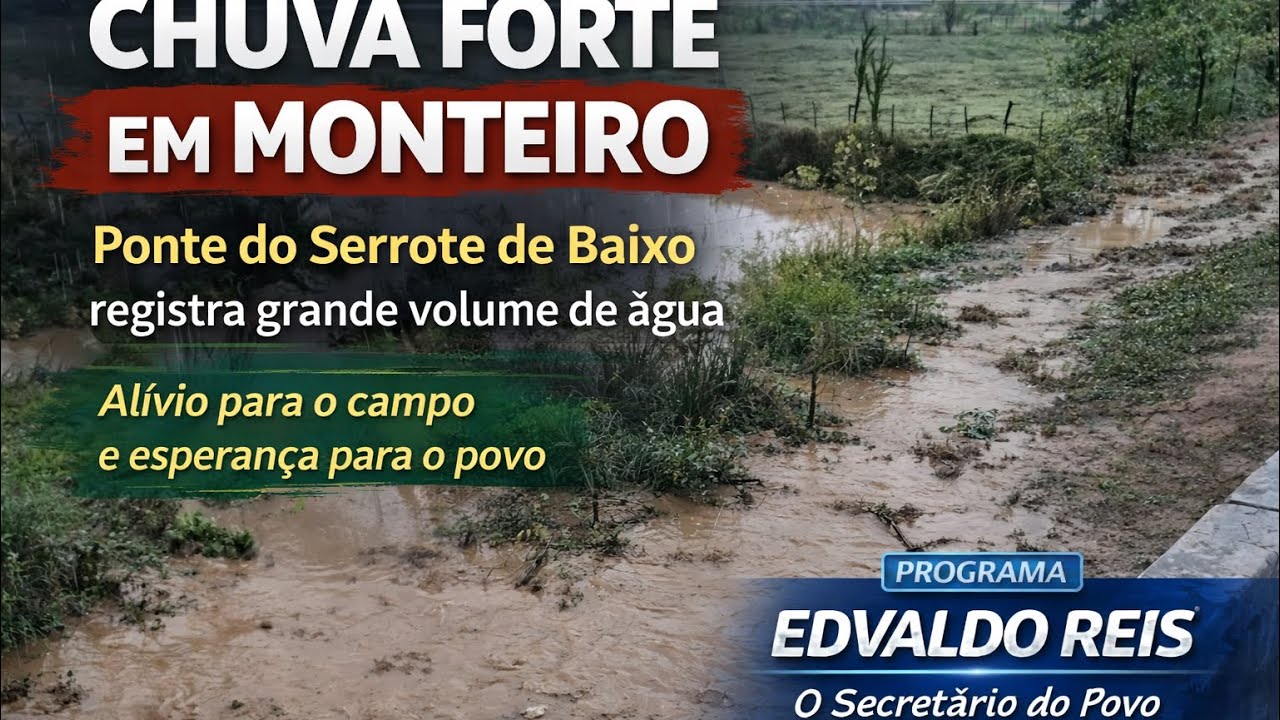 CHUVAS TRAZEM ESPERANÇA EM MONTEIRO-PB | Agricultores comemoram água no Cariri