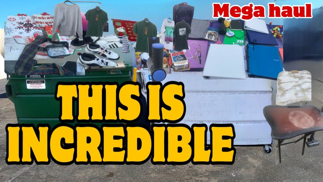 DUMPSTER DIVING AT LUXURY APARTMENTS THIS IS INCREDIBLE!!  A LOT OF STUFF. SUPER MEGA HAUL