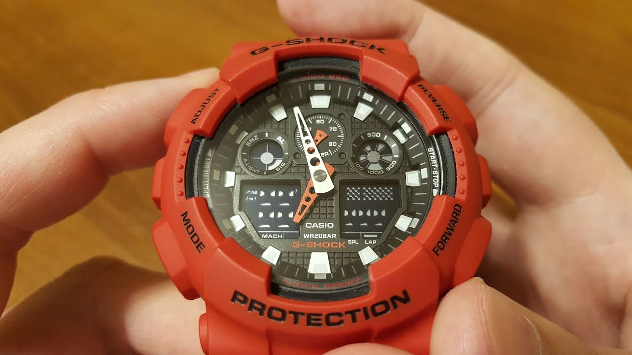 Casio G-Shock GA-100B-4AER - tryb serwisowy [PL]