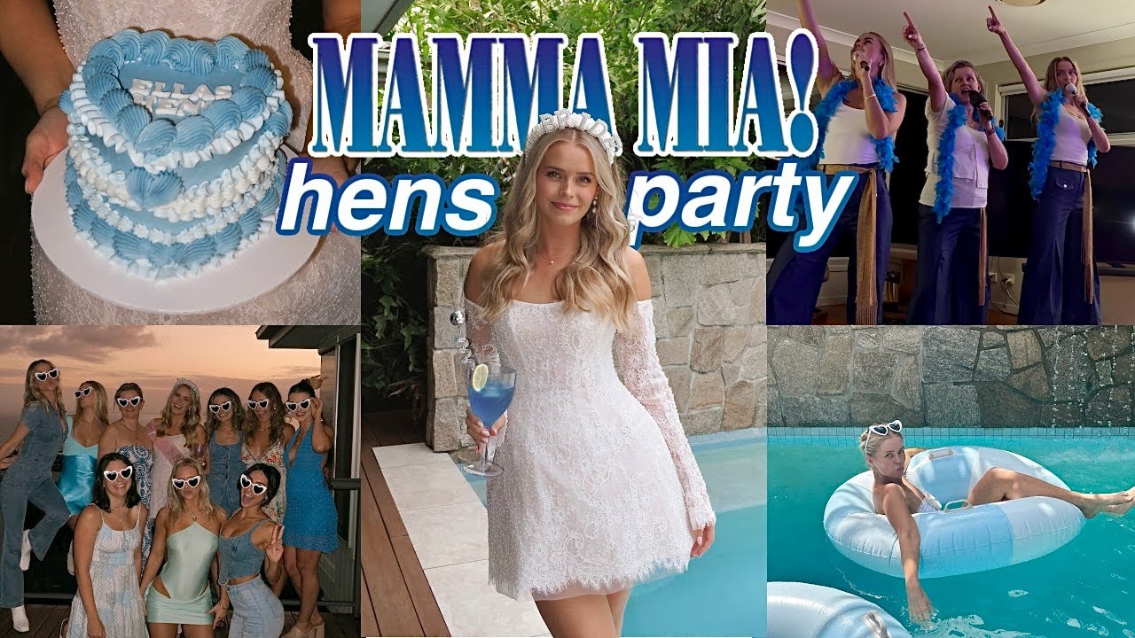 MY SURPRISE HENS WEEKEND!!! (Mamma Mia Theme) 🪩🩵🎤