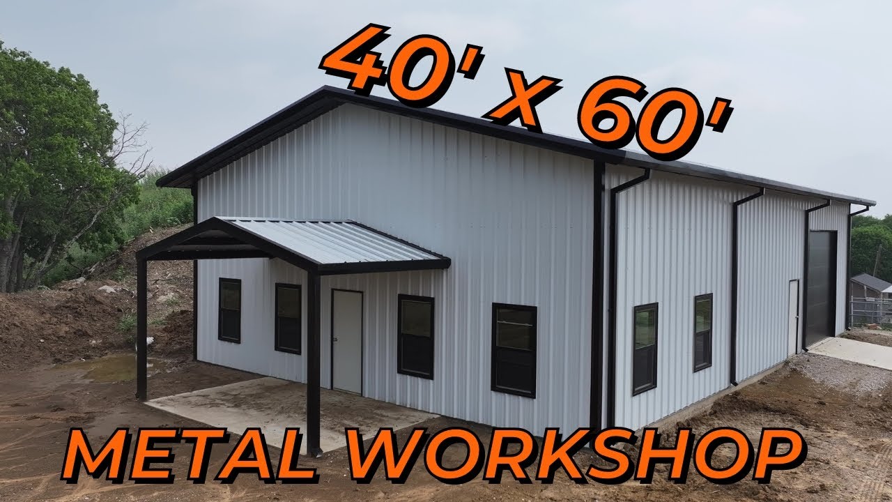 40x60 Metal Workshop for Multipurpose Office Space Tour | WolfSteel Buildings