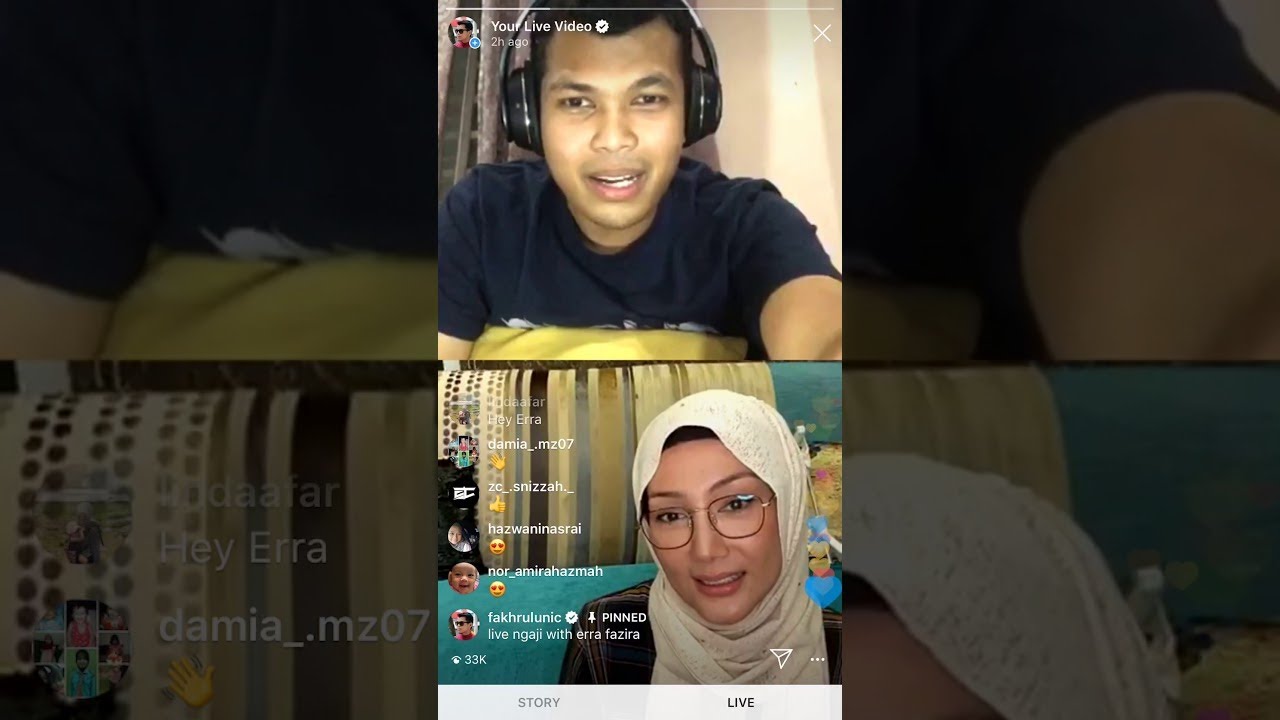LIVE IG NGAJI FAKHRUL UNIC X ERRA FAZIRA
