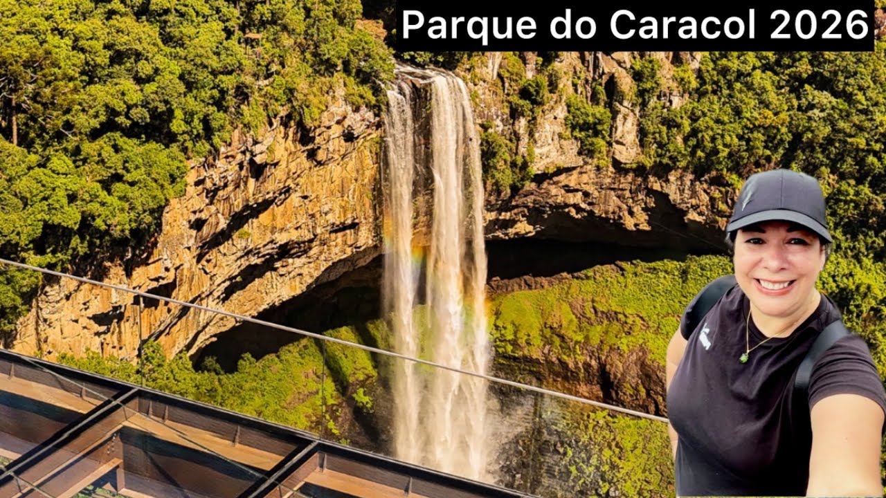 Mirante, agora com plataforma de vidro com vista pra Cascata do Caracol em Canela RS #canela #rs 