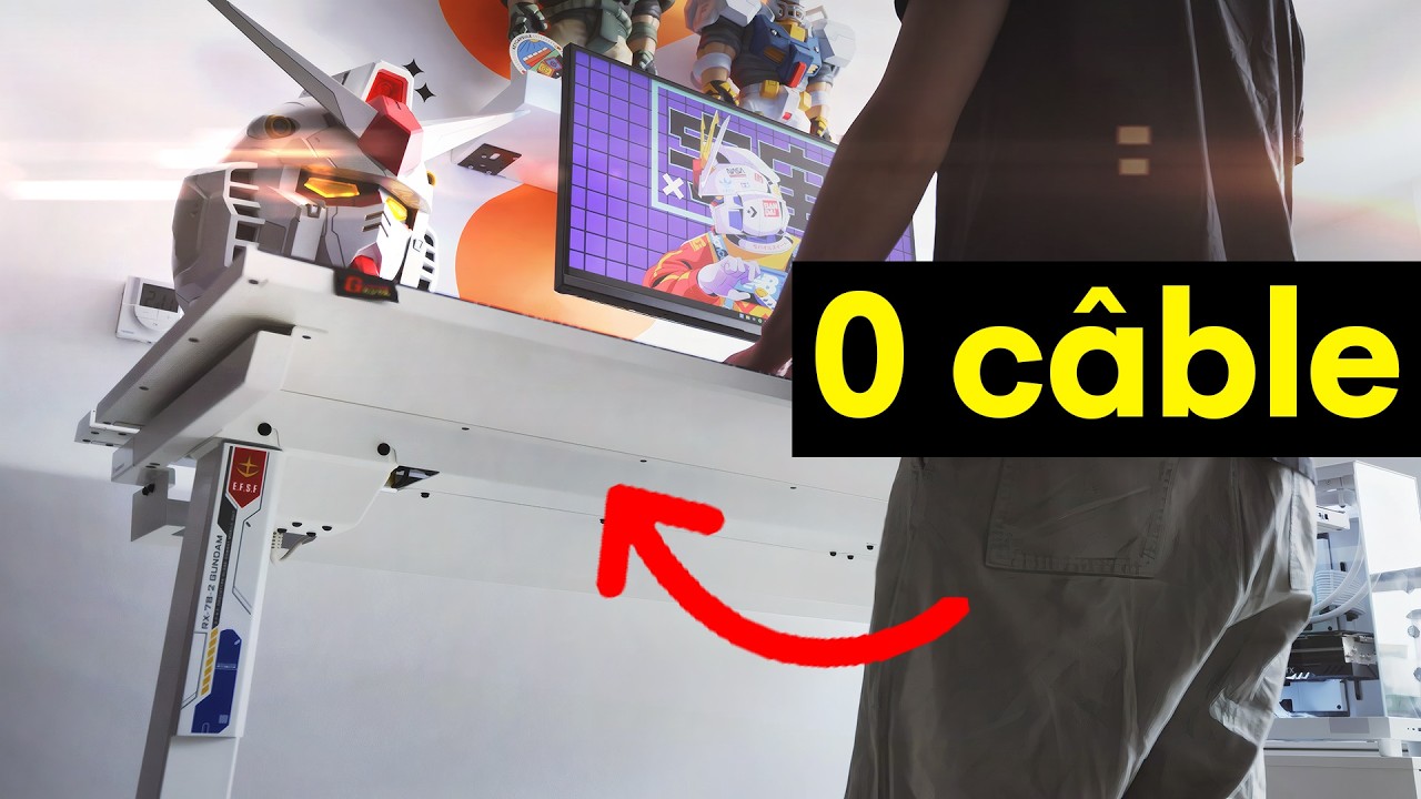 Un BUREAU ÉLECTRIQUE GUNDAM sans câble ? (Secretlab MAGNUS PRO)