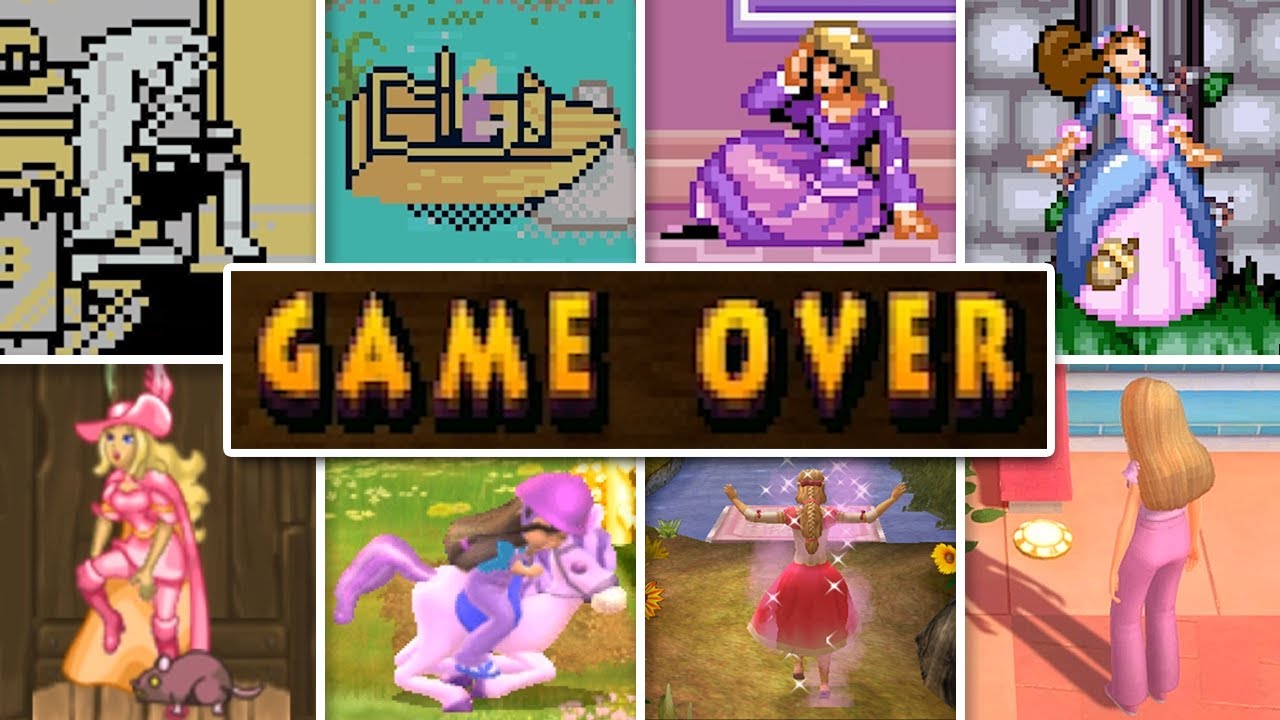 Эволюция игр про Барби: попробуйте ещё раз! и экраны «Игра окончена».