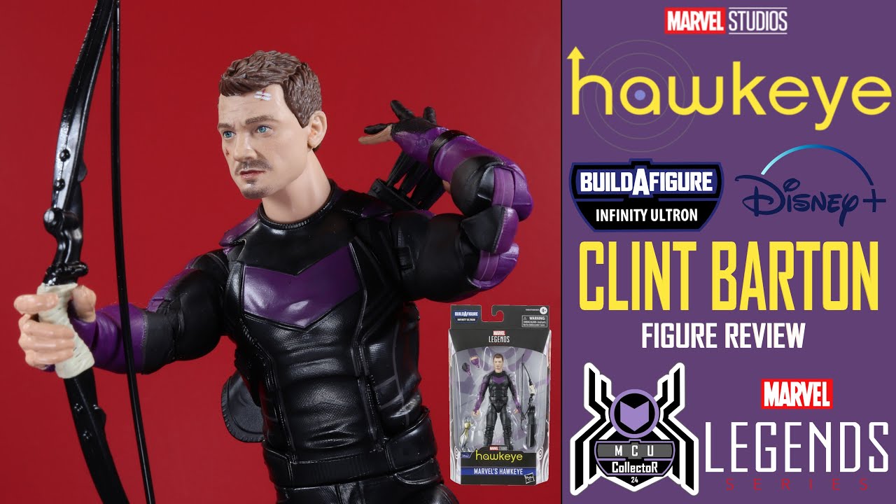 Marvel Legends HAWKEYE Clint Barton Disney+ Infinity Ultron BAF Wave MCU Figure Review