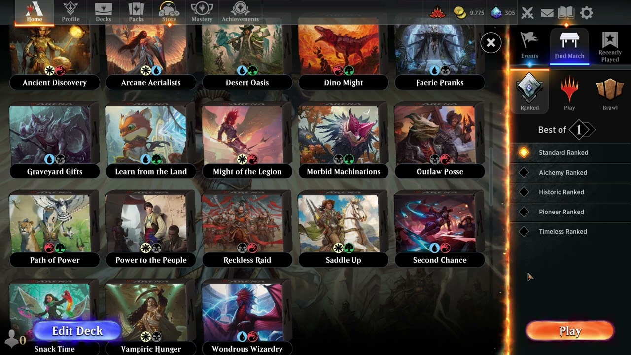 What is the standard format in mtg arena quick explanation