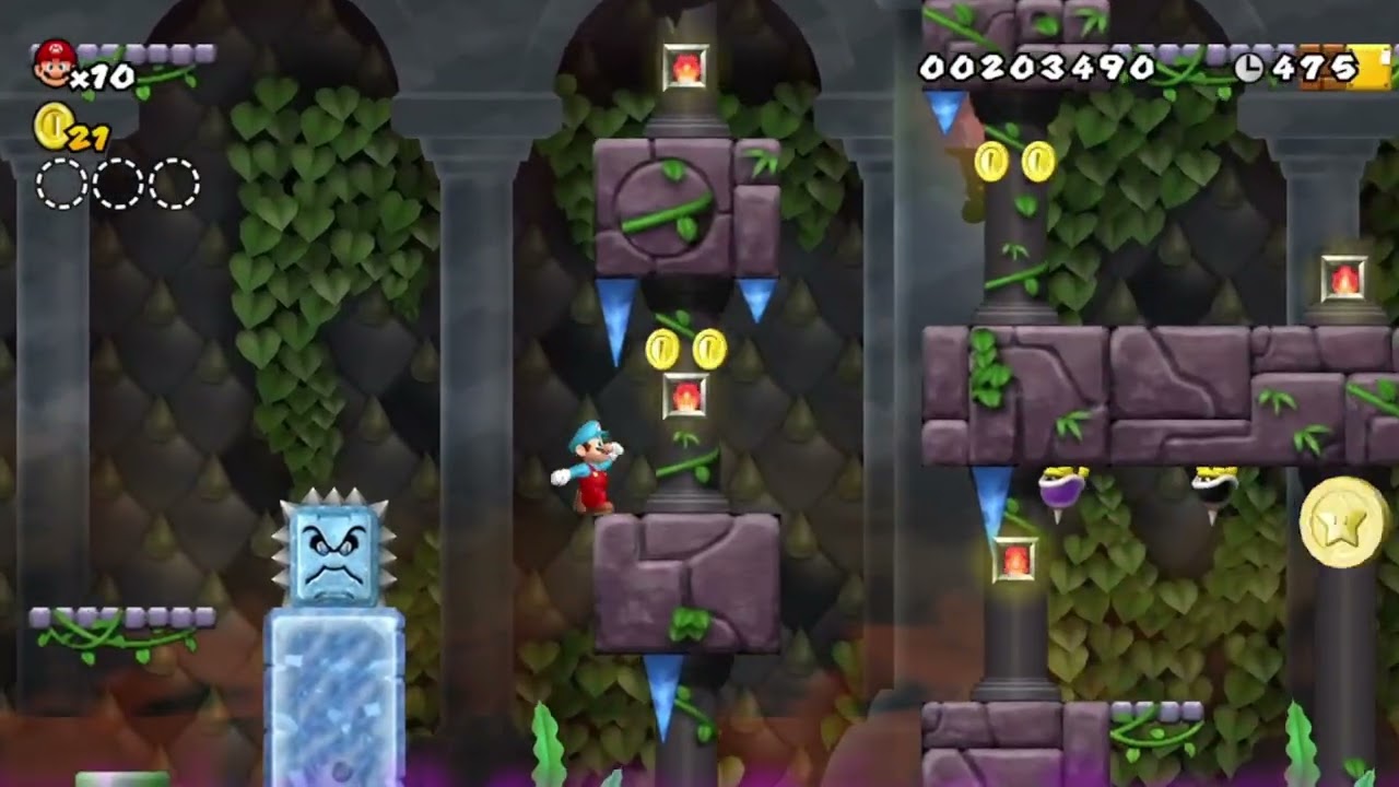 NSMBW Custom Level | Spiketop Temple 1-7 Beta 