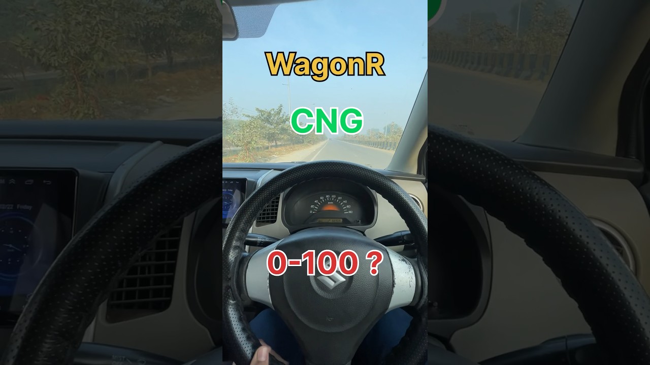 From 0 to 100 in CNG : WagonR Cng Impressive Speed Test #shorts #marutisuzuki #wagonr