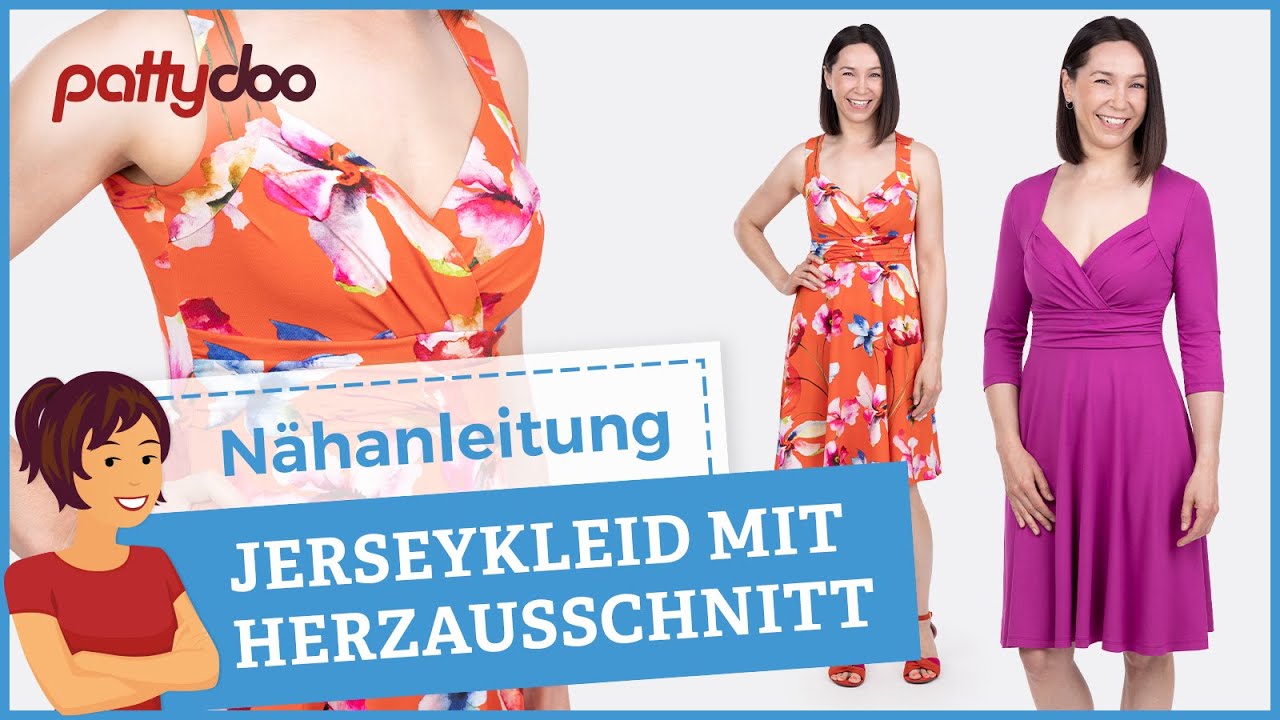 Traum-Sommerkleid mit raffiniertem Herzausschnitt 👗 Anleitung mit Tipps zum Nähen von Viskosejersey