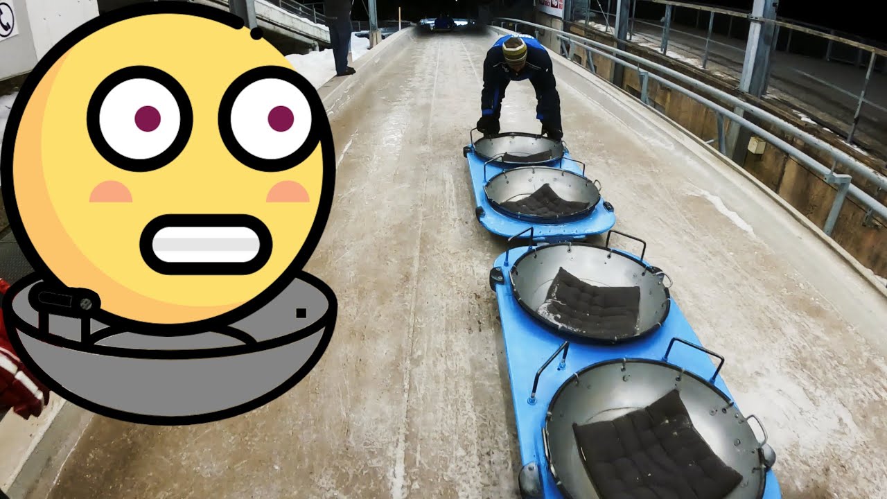 Firmen Wok Rennen in der Bobbahn Igls 2022