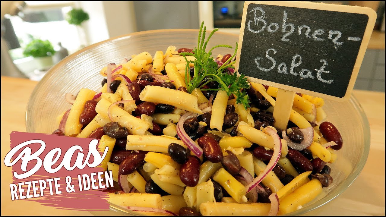 Bohnensalat Rezept 🥗 Schneller Grillsalat mit verschiedenen Bohnen