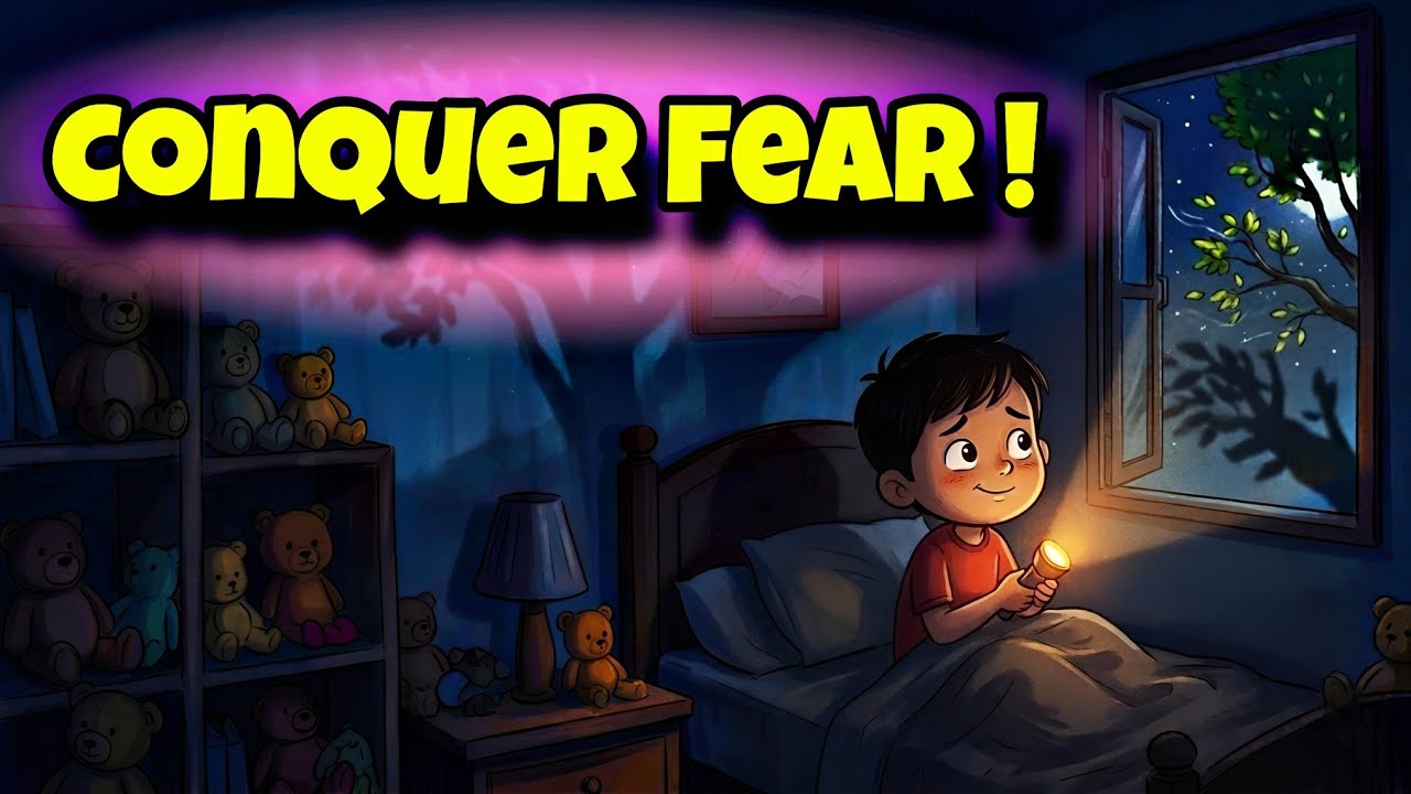 The Boy Who Was Afraid of the Dark 🌙 | English Moral Story for Kids 