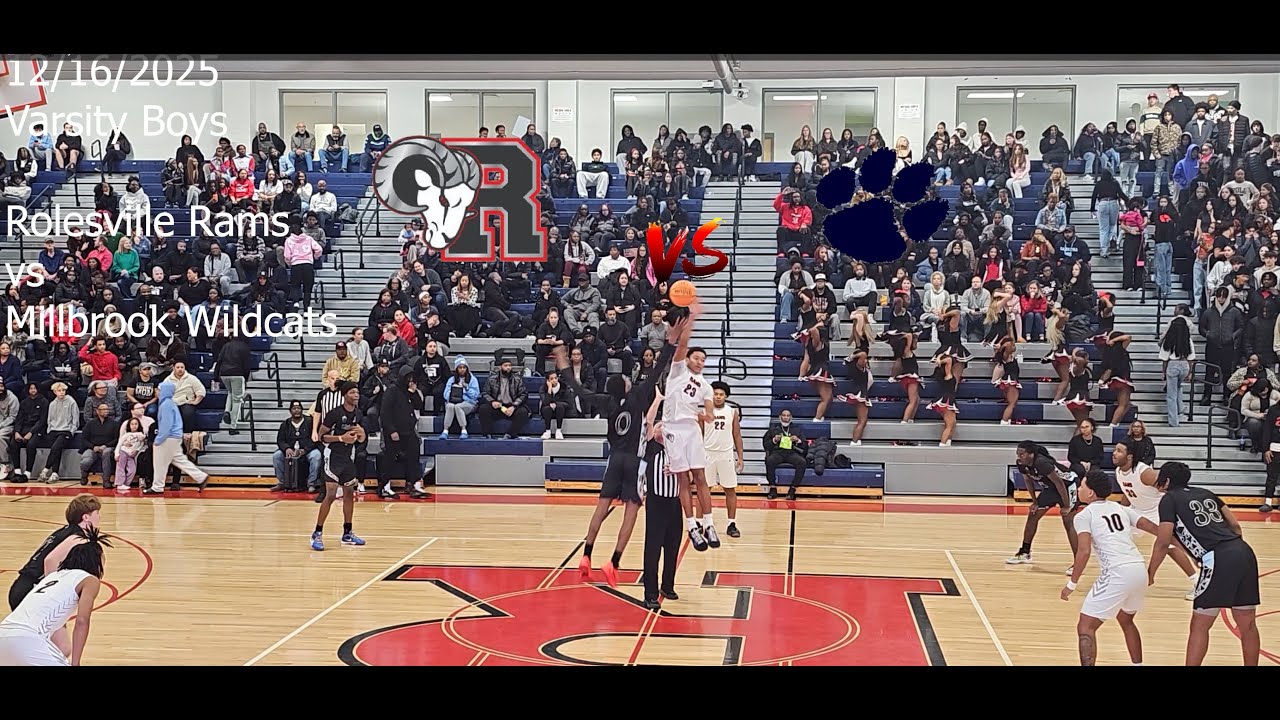 Game 9 | 2025-26 High School Basketball | Varsity Boys Rolesville Rams vs  Millbrook Wildcats