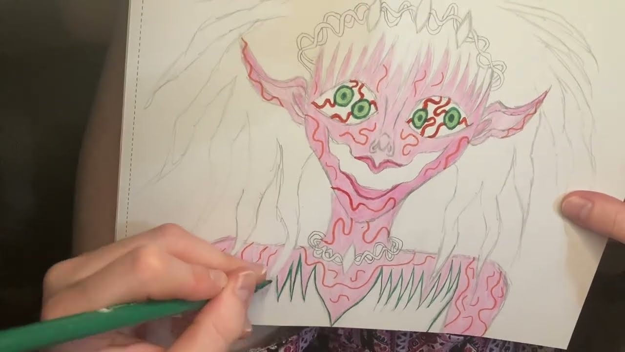 Connie draws a fairy elf girly 💚💖💚