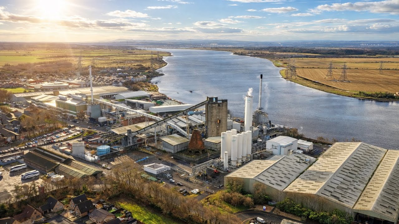 DJI Mavic 4 Pro Drone Shot of Old Alloa Glassworks & Old furnace 
