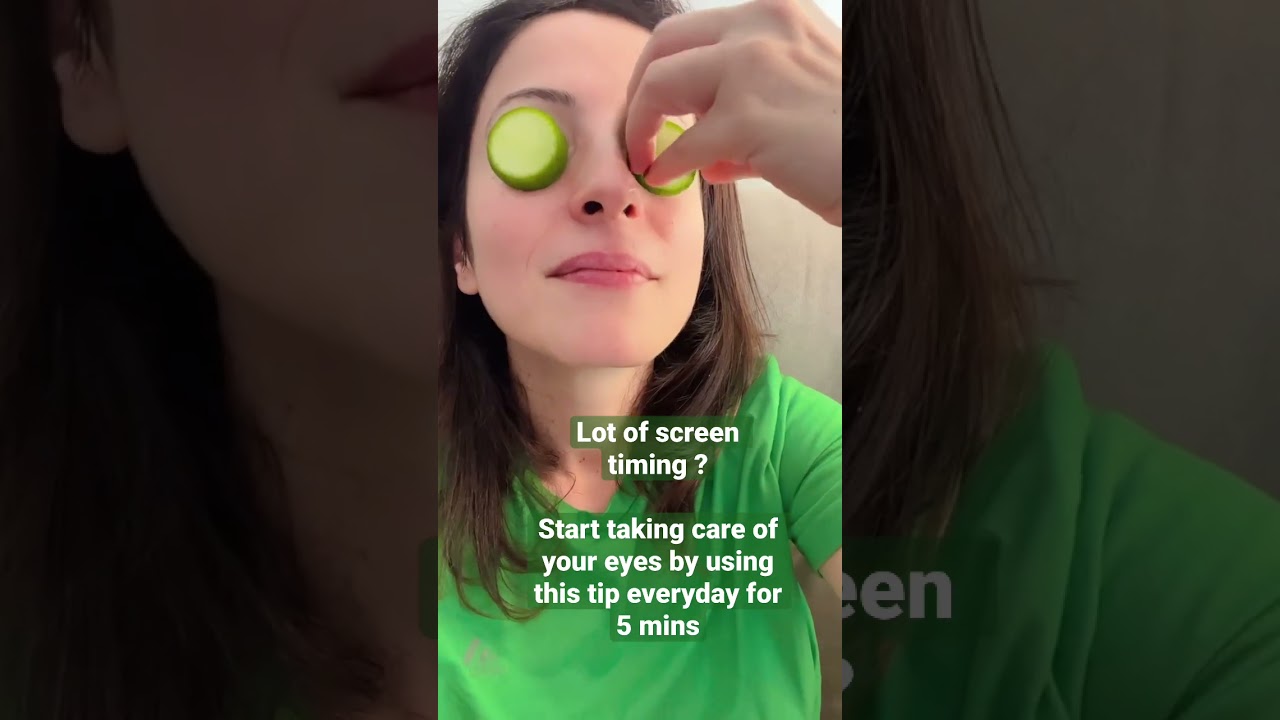Eat and put on your eyes this wonderful magic- cucumber for cooling#eyes #selfcare #youtubeshorts