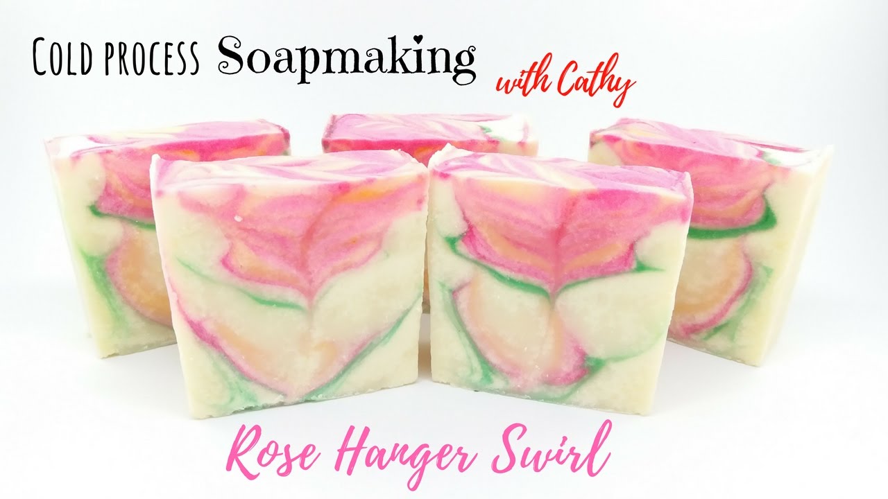 Hanger swirl Rose cold process soapmaking diy tutorial beginners easy how to make soap 🌹071