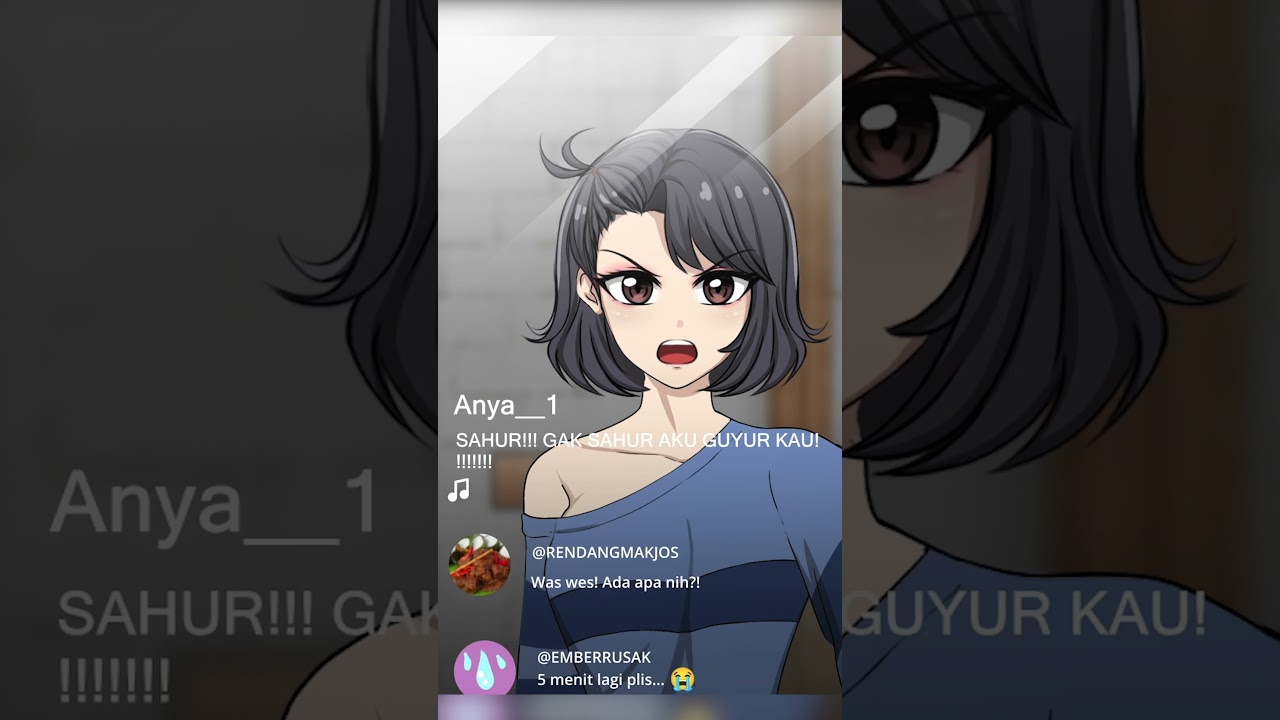 KETIKA ANYA BANGUNIN SAHUR #animasisekolah #fyp #dramaanimasi