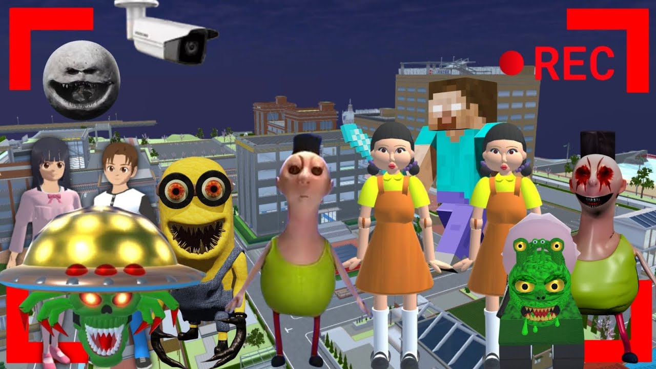 Yuta Mio Merekam Banyak Monster Hamood Habibi di sakura school simulator😱