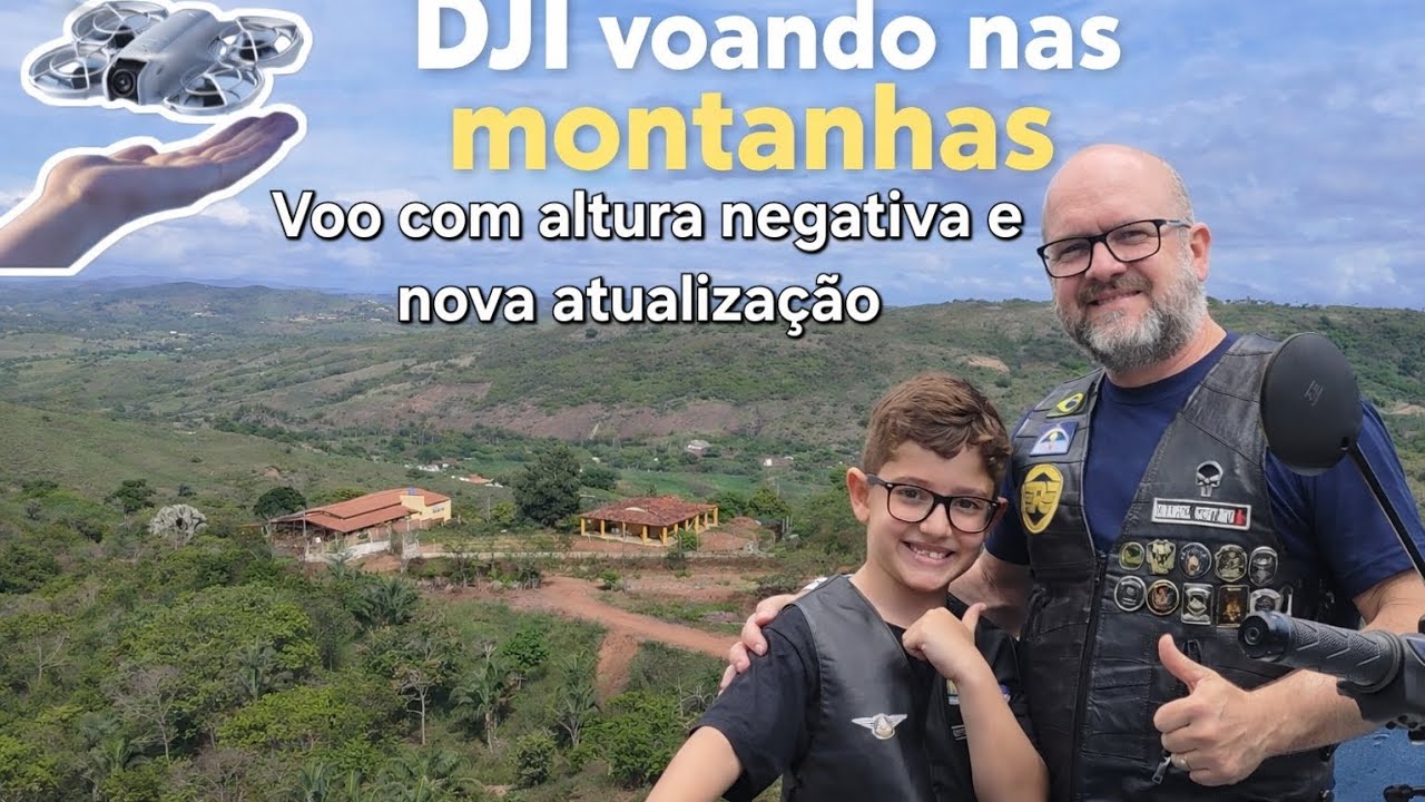 DJI Neo voando nas montanhas com altura negativa. Nova atualização do software. 