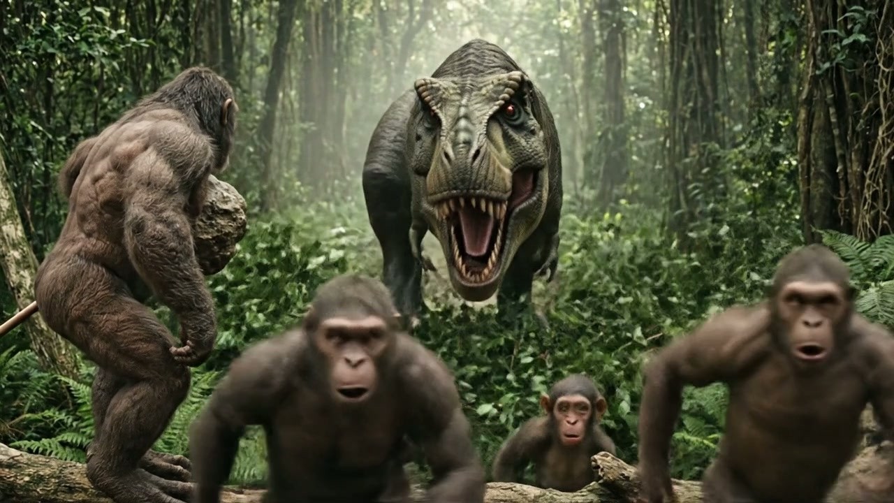 Prehistoric Planet: T-Rex vs Prehistoric Humans - Brutal Survival Confrontation