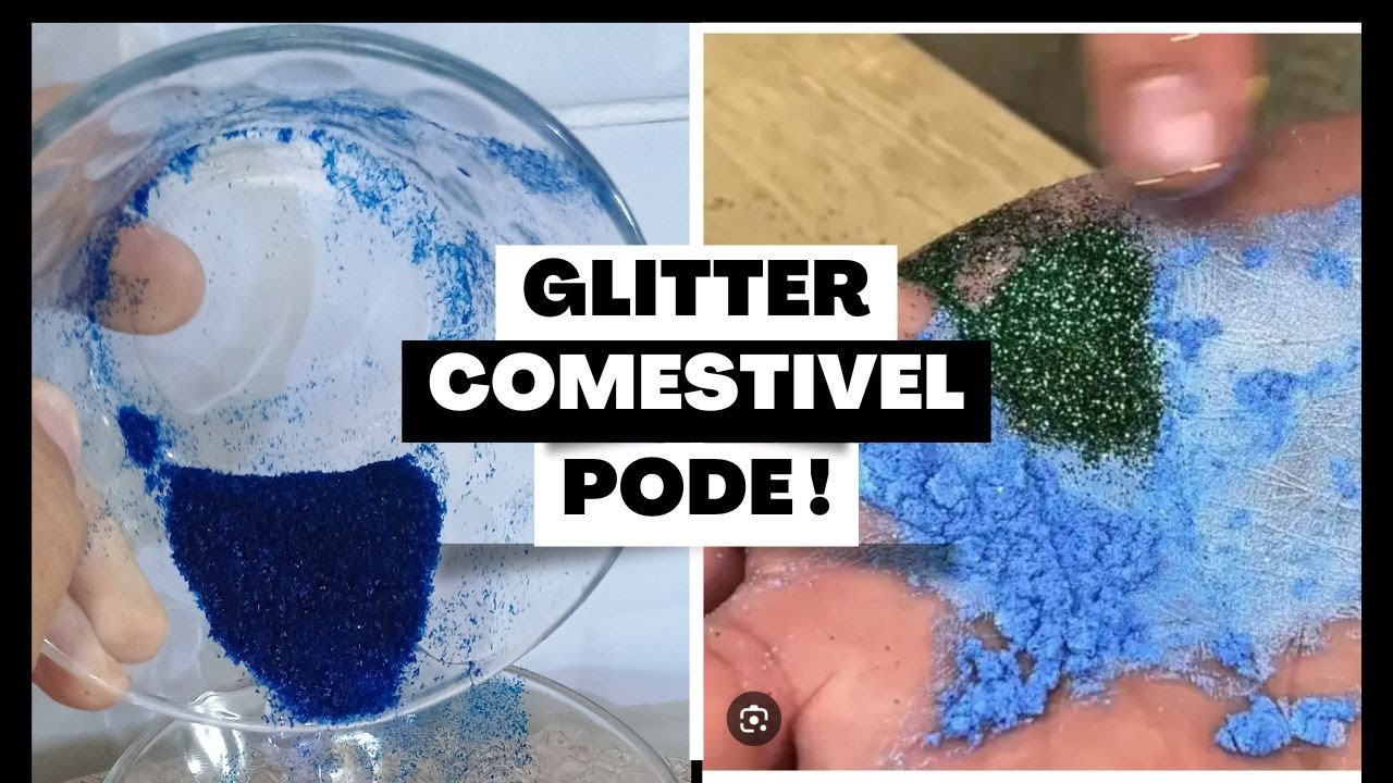 como fazer glitter comestível caseiro