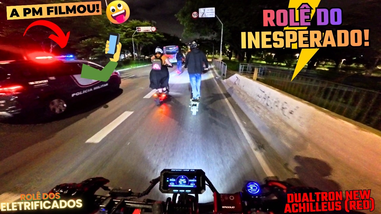 ATÉ A PM CURTIU ESSE ROLÊ?! - Dualtron New Achilleus (RED)