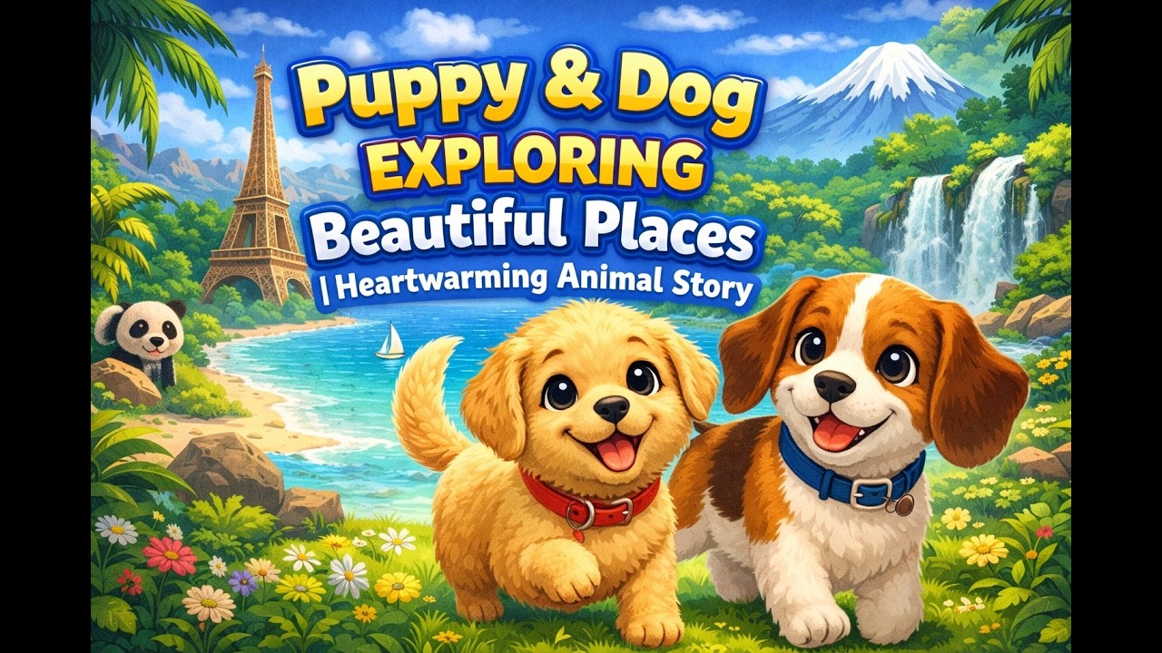 Cute Puppy and Dog Travel the World | Fun Kids Adventure Story